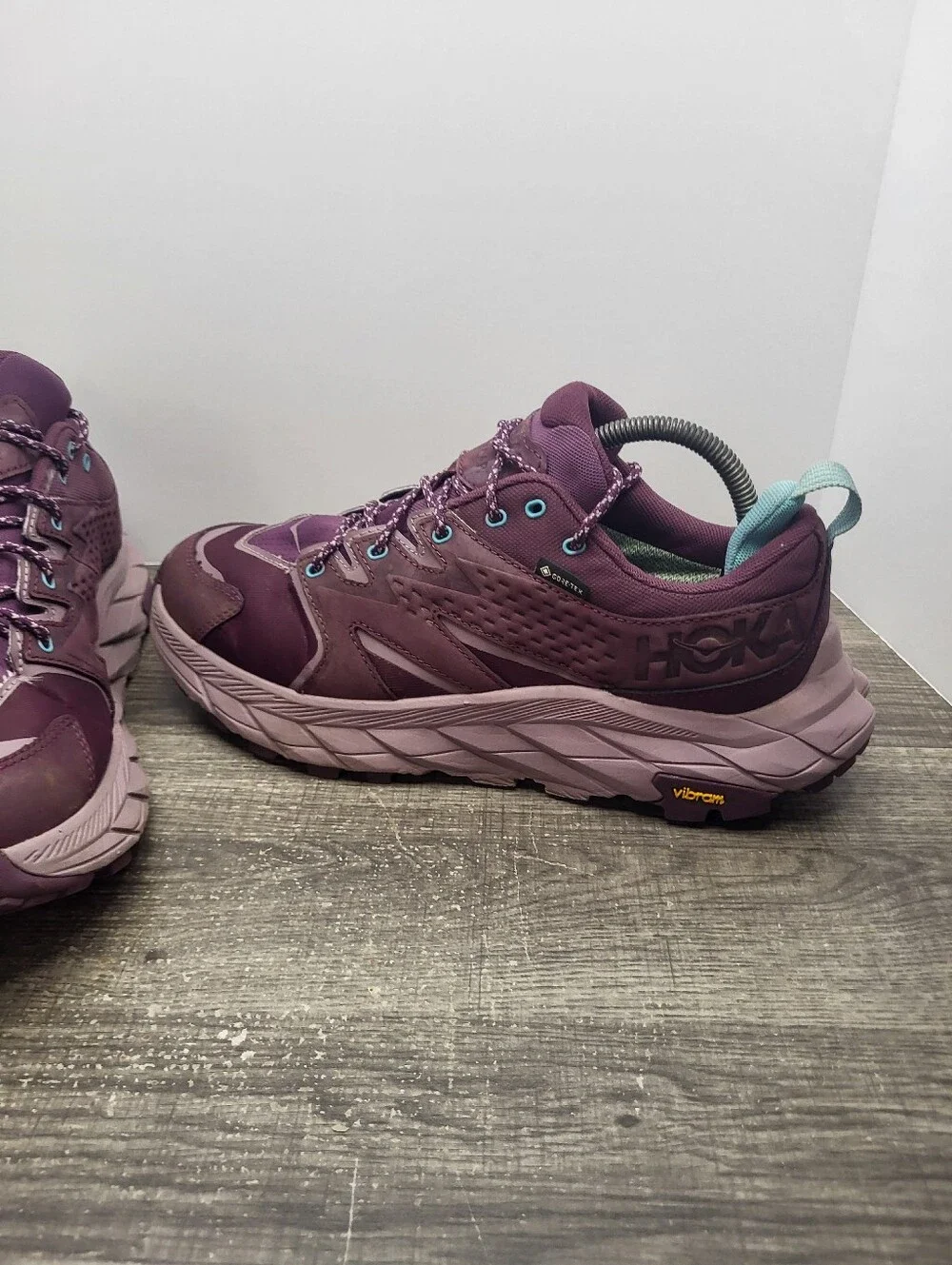 Hoka One Anacapa Low GTX Waterproof Purple Hiking Shoes Sneakers Womens 10.5 B